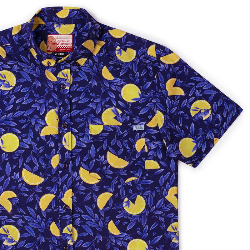 RSVLTS Nonna's Kitchen KUNUFLEX Short Sleeve Shirt in Blue — detail 2
