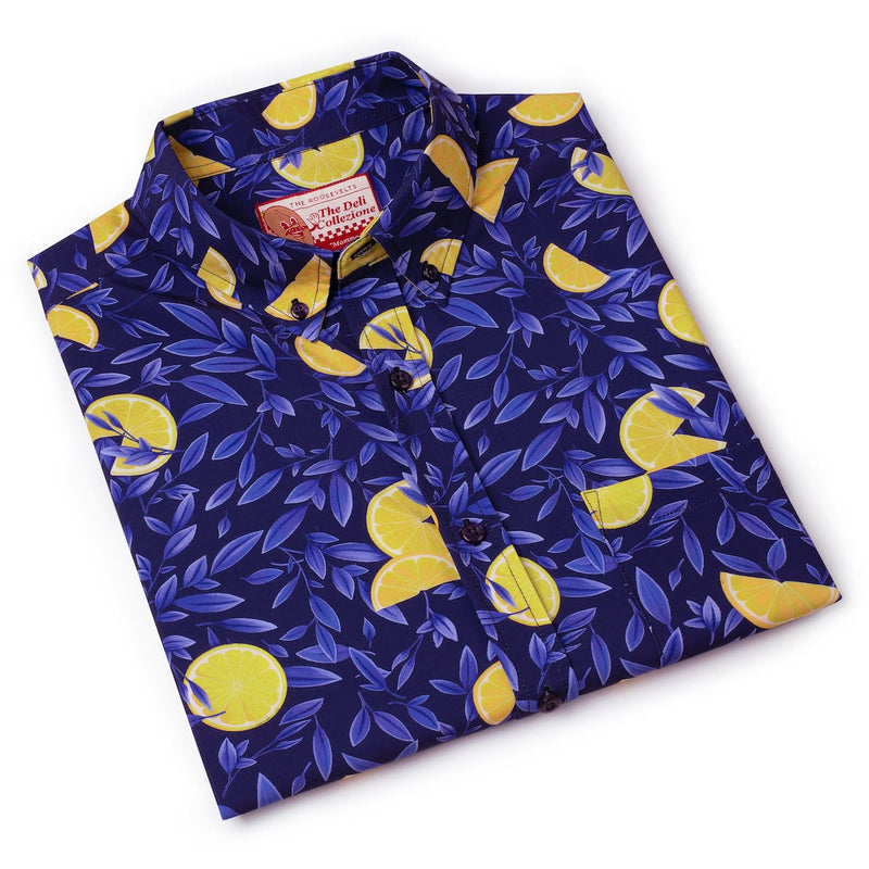 RSVLTS Nonna's Kitchen KUNUFLEX Short Sleeve Shirt in Blue — detail 8
