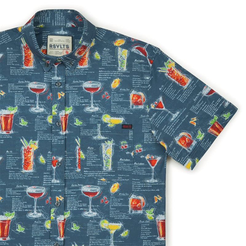 RSVLTS Bar Necessities KUNUFLEX Short Sleeve Shirt in Blue — detail 2