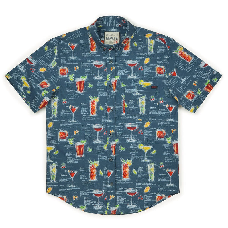 RSVLTS Bar Necessities KUNUFLEX Short Sleeve Shirt in Blue — detail 5