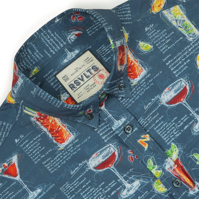 RSVLTS Bar Necessities KUNUFLEX Short Sleeve Shirt in Blue — detail 6