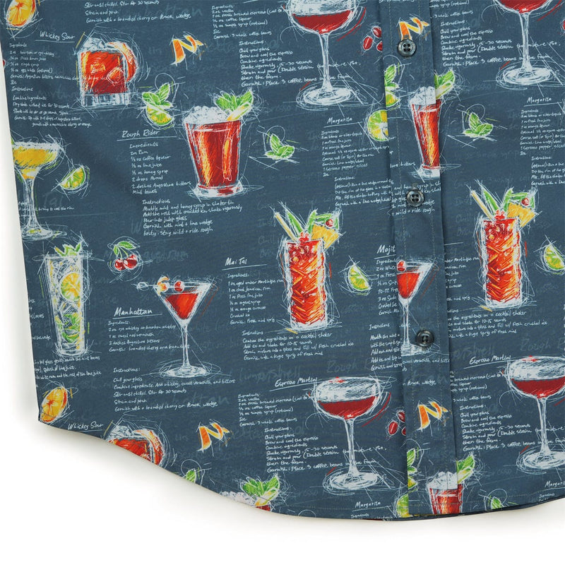 RSVLTS Bar Necessities KUNUFLEX Short Sleeve Shirt in Blue — detail 7
