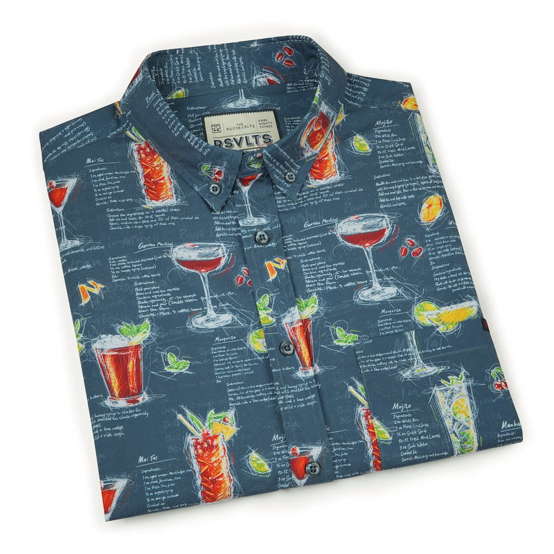 RSVLTS Bar Necessities KUNUFLEX Short Sleeve Shirt in Blue — detail 8