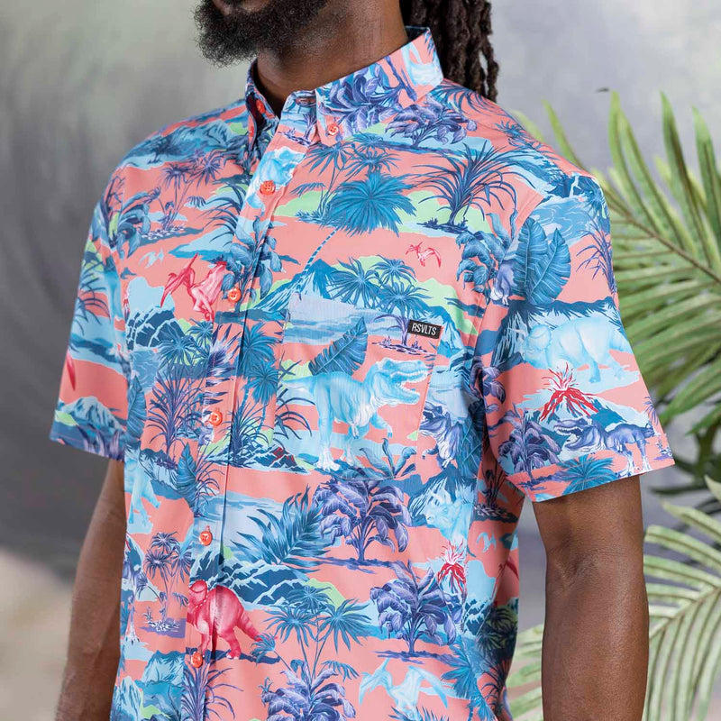 RSVLTS Dino Pop KUNUFLEX Short Sleeve Shirt — front view