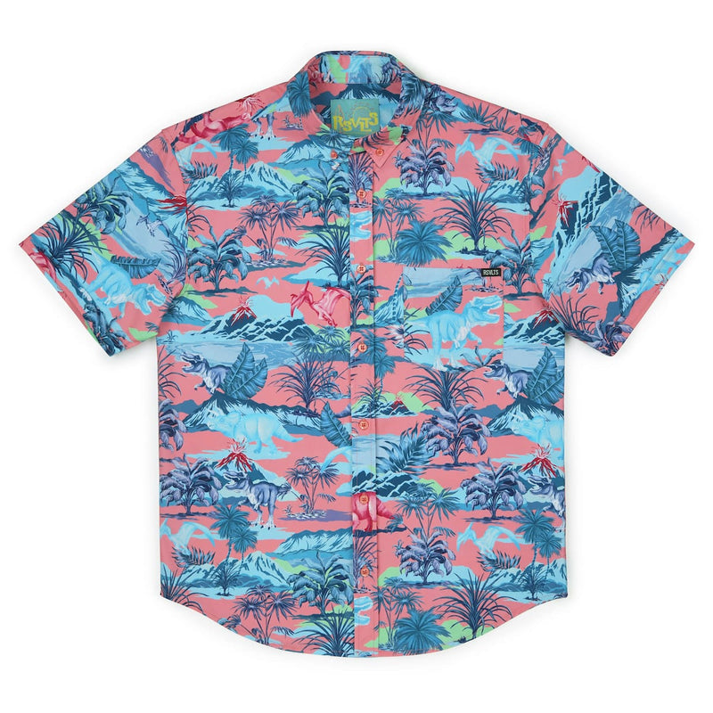 RSVLTS Dino Pop KUNUFLEX Short Sleeve Shirt in Blue — detail 5
