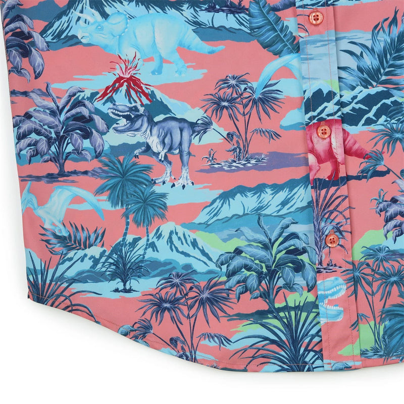 RSVLTS Dino Pop KUNUFLEX Short Sleeve Shirt in Blue — detail 7