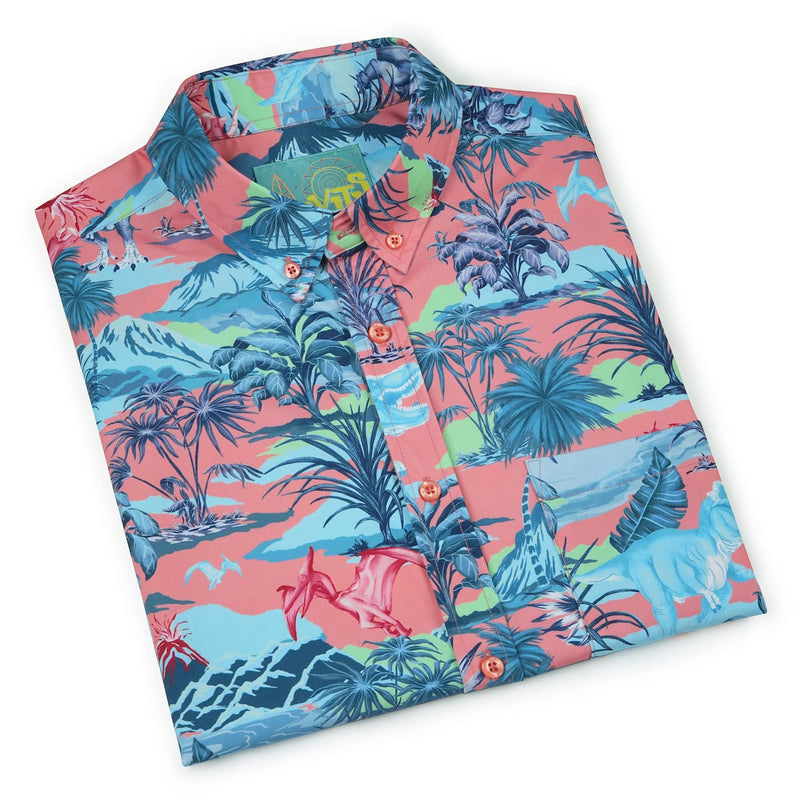 RSVLTS Dino Pop KUNUFLEX Short Sleeve Shirt in Blue — detail 8