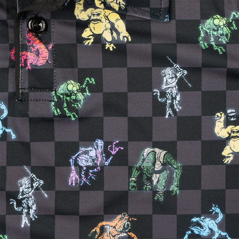 RSVLTS Holochess Preschool All-Day Polo in Black — detail 2