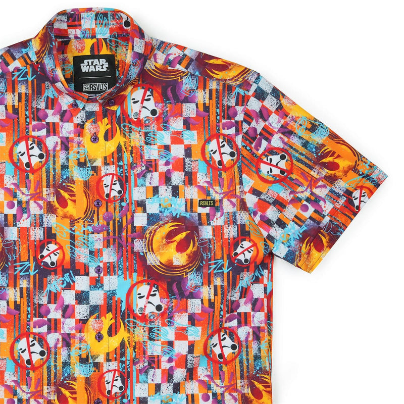 RSVLTS Sabine Wuz Here KUNUFLEX Short Sleeve Shirt in Multicolor — front view