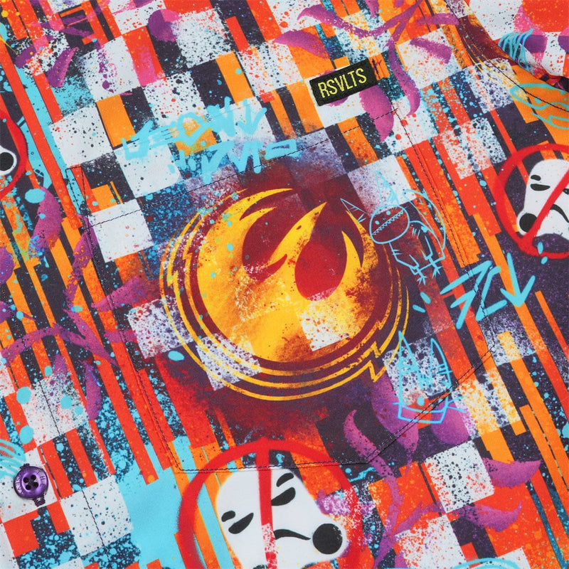 RSVLTS Sabine Wuz Here KUNUFLEX Short Sleeve Shirt in Multicolor — detail 3