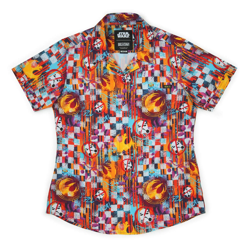 RSVLTS Sabine Wuz Here Women's KUNUFLEX Short Sleeve Shirt in Multicolor — detail 2