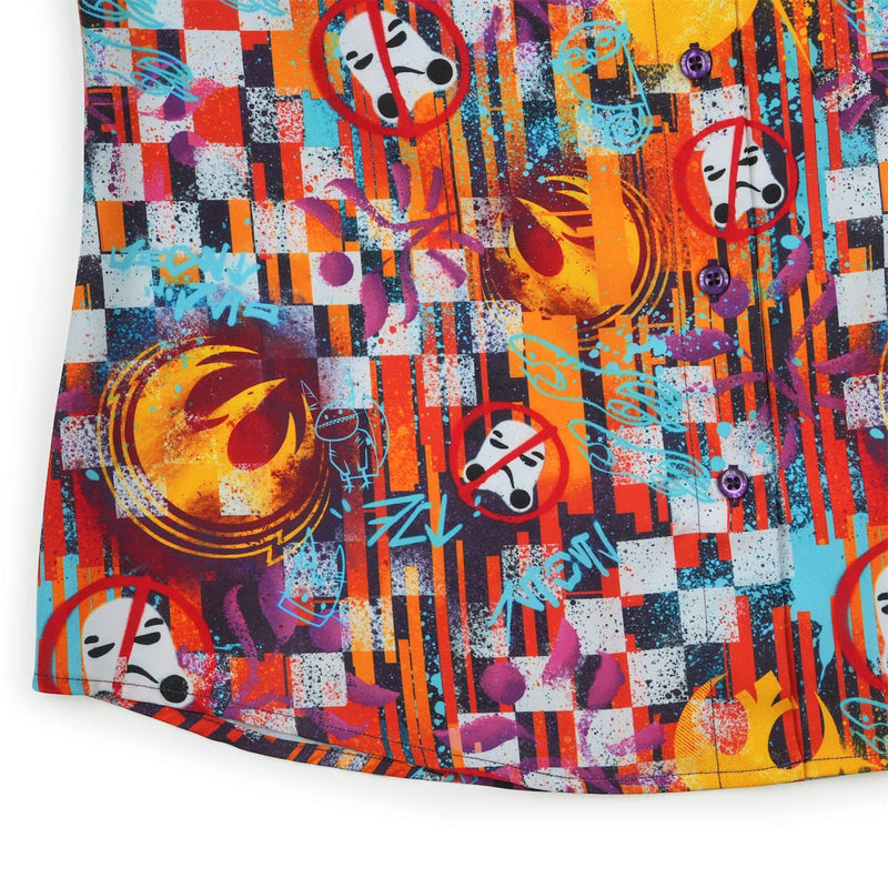 RSVLTS Sabine Wuz Here Women's KUNUFLEX Short Sleeve Shirt in Multicolor — detail 7