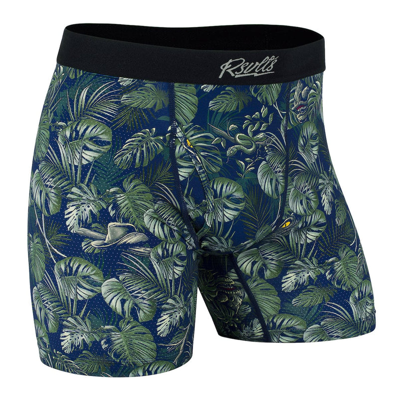 RSVLTS Clever Girl Single-Pack Boxer Briefs in Green — front view
