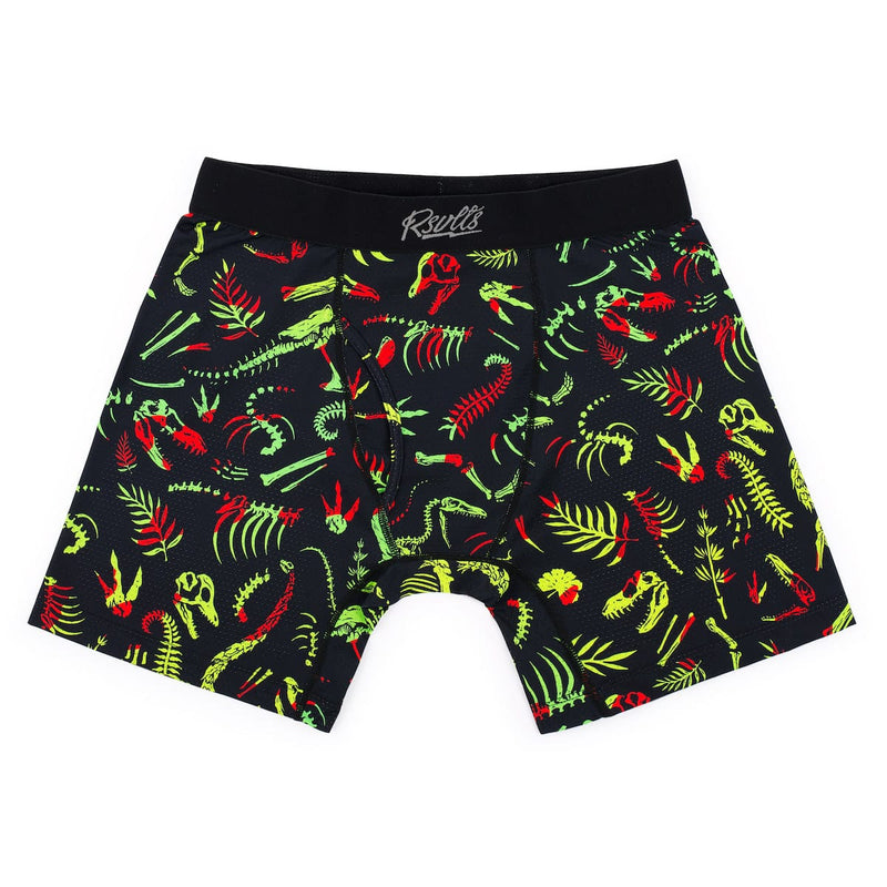RSVLTS Fossil Records Single-Pack Boxer Briefs in Black — detail 2
