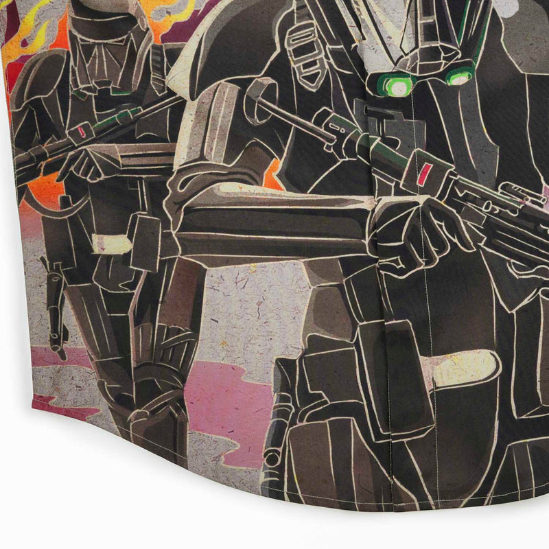 RSVLTS Death on the Dunes KUNUFLEX Short Sleeve Shirt in Gray — detail 7