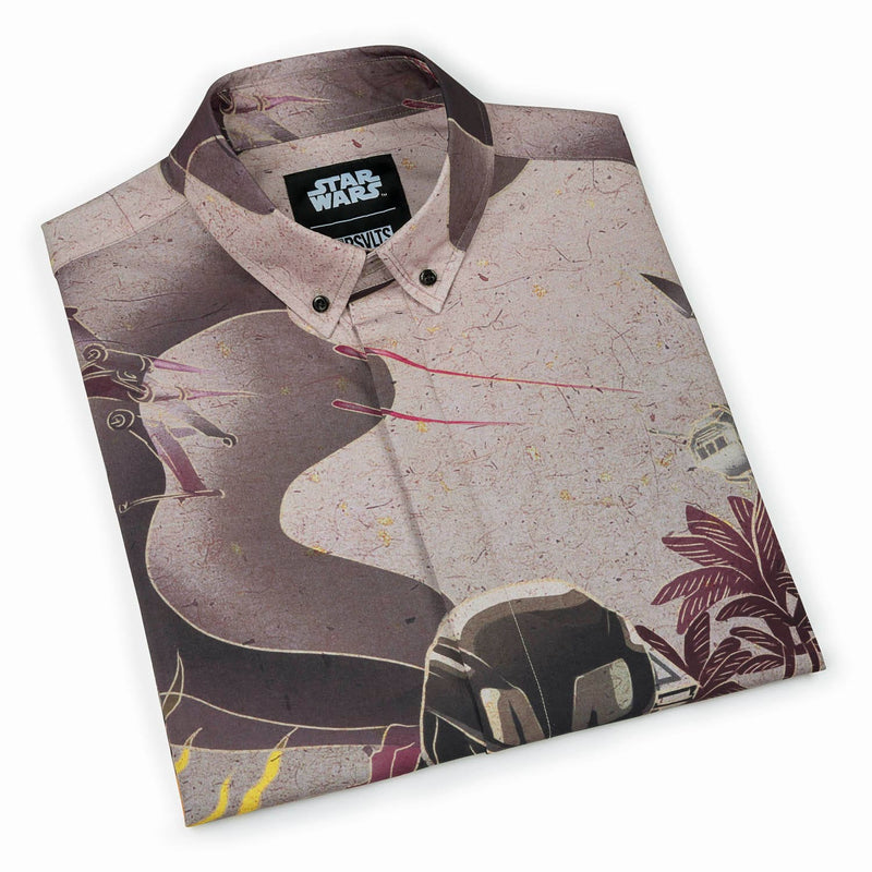 RSVLTS Death on the Dunes KUNUFLEX Short Sleeve Shirt in Gray — detail 8