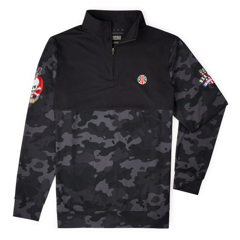 RSVLTS USS Sulaco Quarter Zip in Black — front view