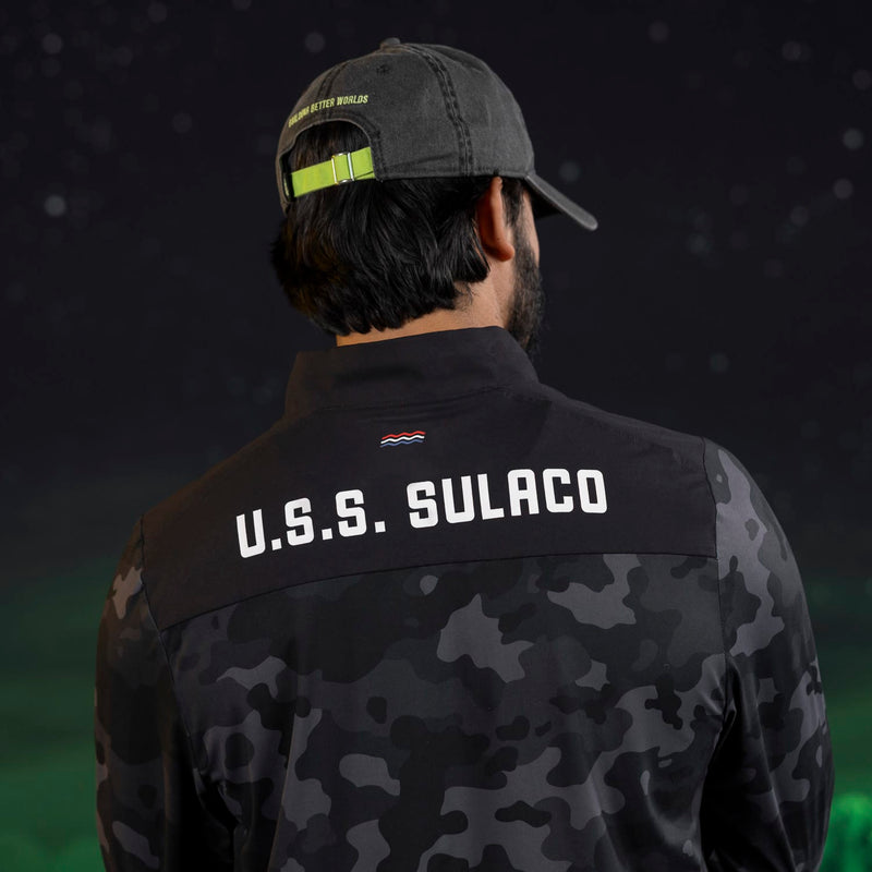 RSVLTS USS Sulaco Quarter Zip in Black — detail 2