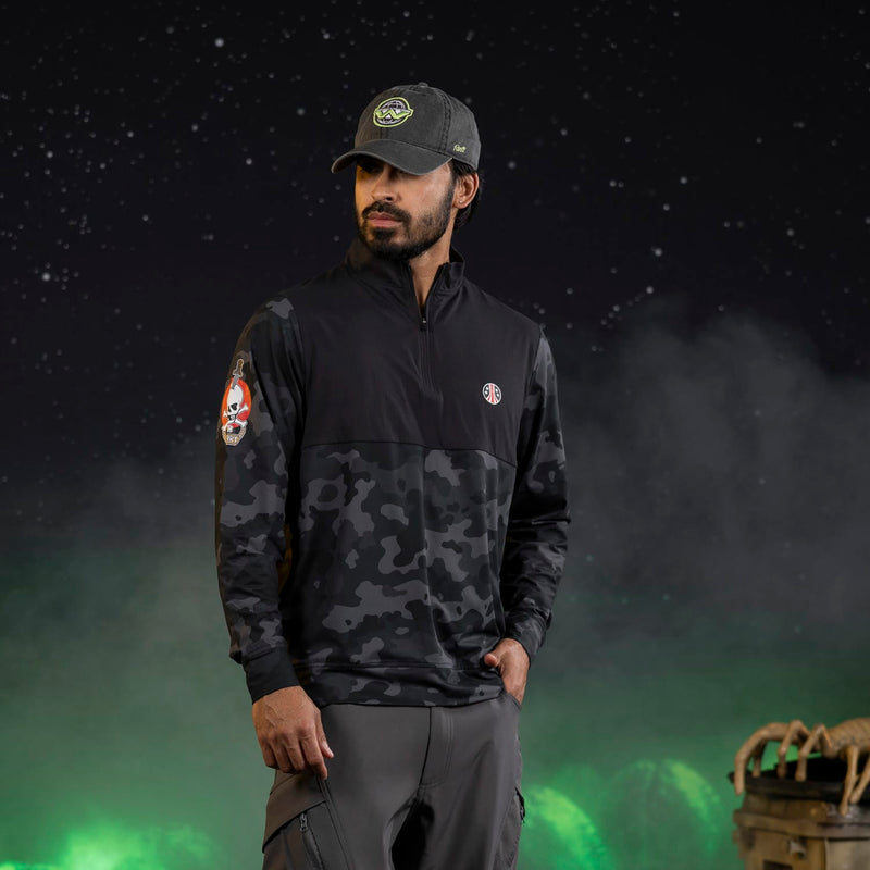 RSVLTS USS Sulaco Quarter Zip in Black — detail 4