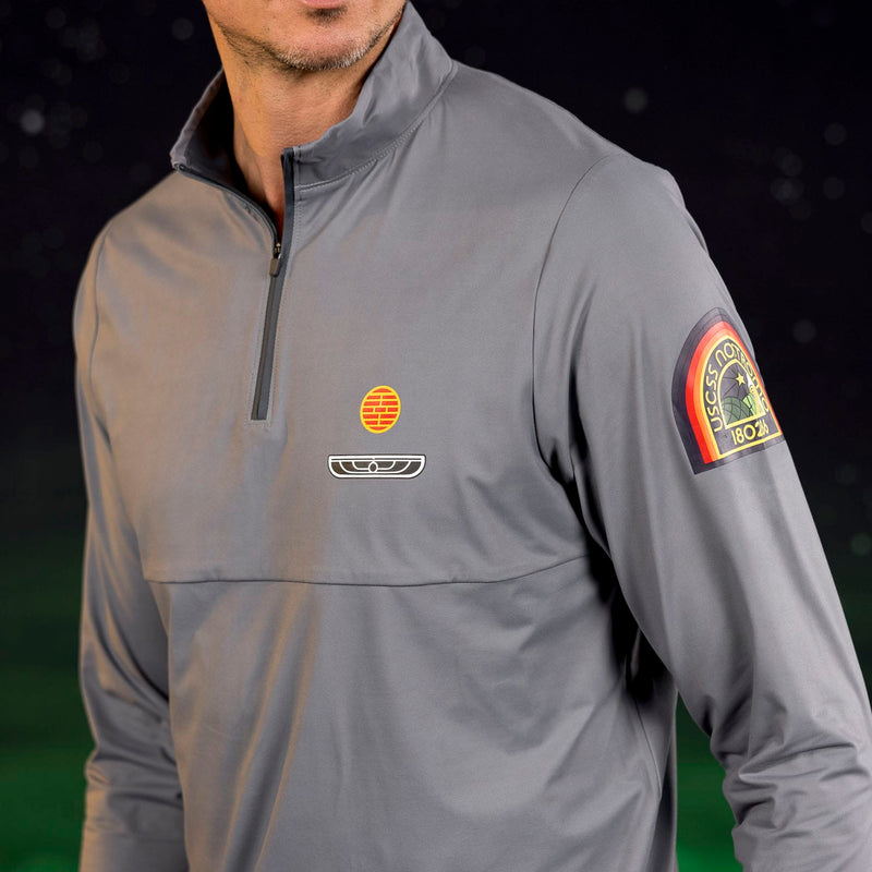 RSVLTS Nostromo Crew Quarter Zip in Gray — detail 6