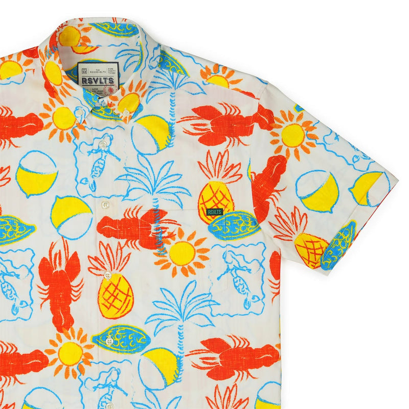 RSVLTS Sunbake KUNUFLEX Short Sleeve Shirt in Orange — detail 2