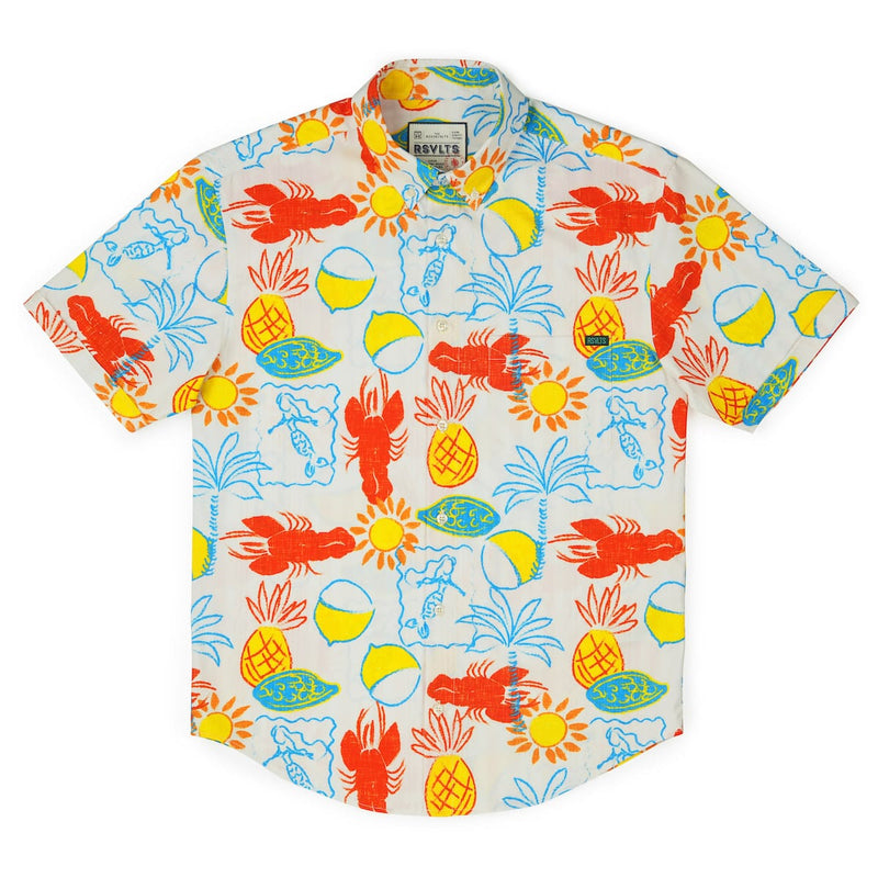 RSVLTS Sunbake KUNUFLEX Short Sleeve Shirt in Orange — detail 5