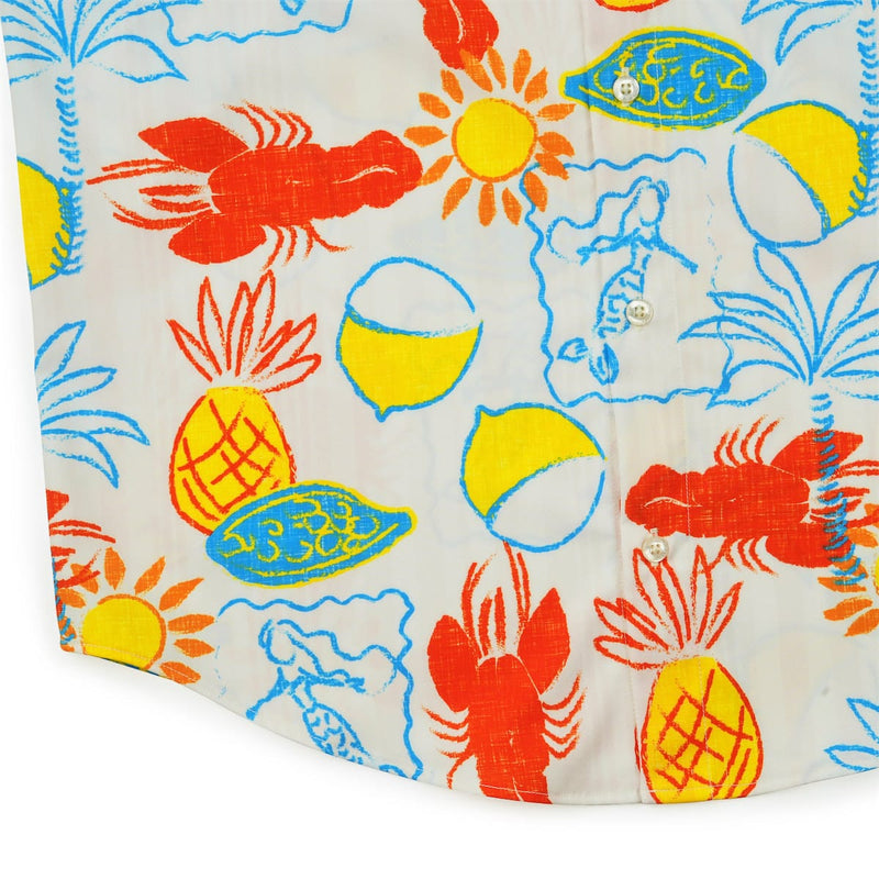 RSVLTS Sunbake KUNUFLEX Short Sleeve Shirt in Orange — detail 7