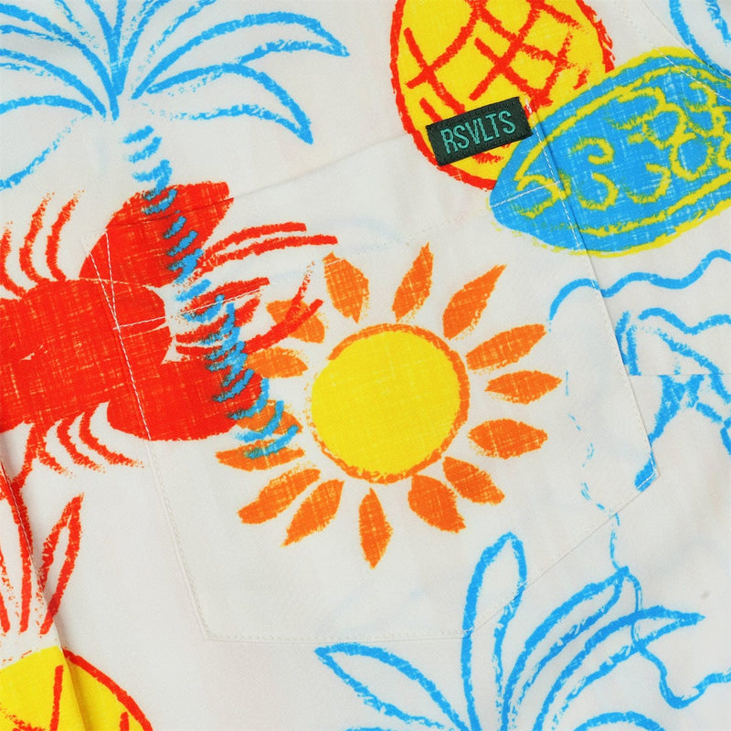RSVLTS Sunbake Women's KUNUFLEX Short Sleeve Shirt in Orange — detail 4