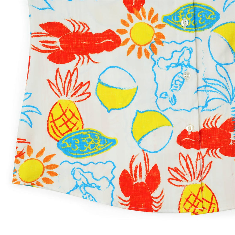 RSVLTS Sunbake Women's KUNUFLEX Short Sleeve Shirt in Orange — detail 7