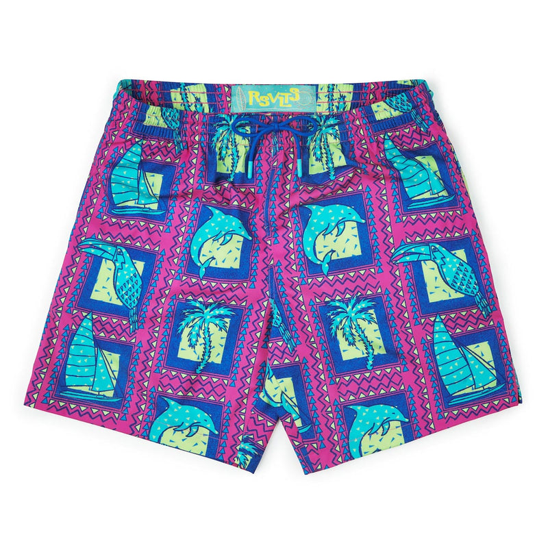 RSVLTS Tapa Tropic Hybrid Shorts in Pink — detail 2