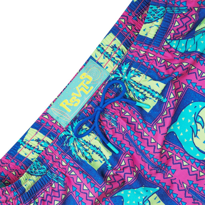 RSVLTS Tapa Tropic Hybrid Shorts in Pink — detail 3