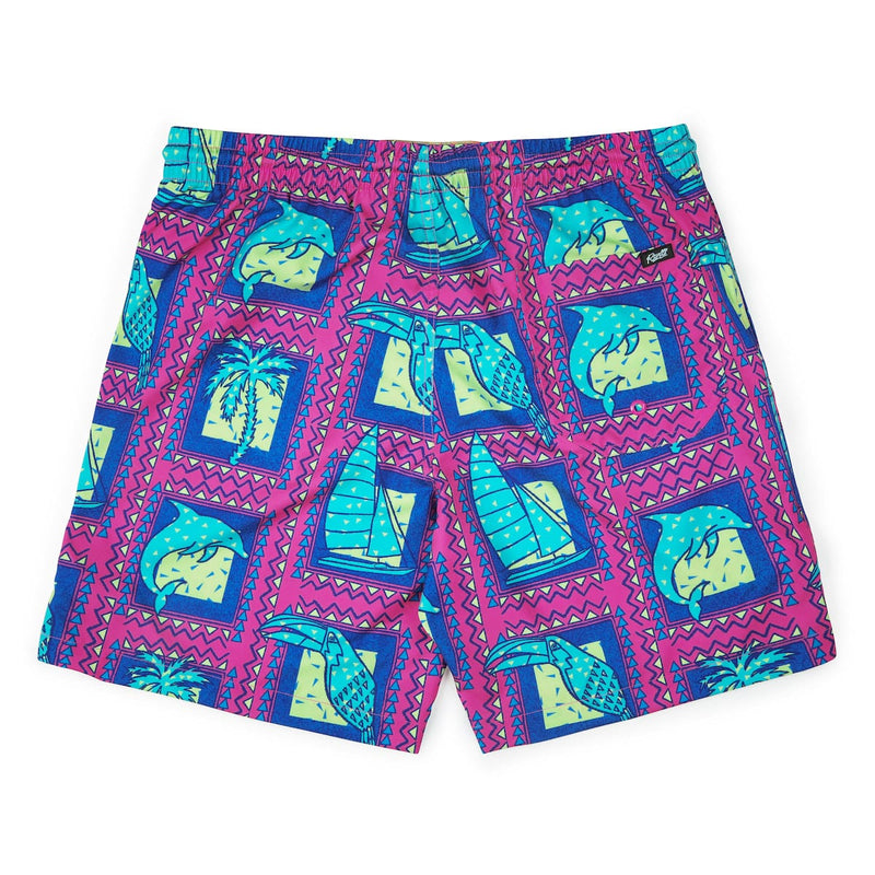 RSVLTS Tapa Tropic Hybrid Shorts in Pink — detail 5