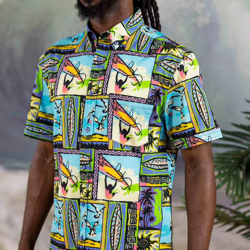 RSVLTS Venice '93 KUNUFLEX Short Sleeve Shirt — front view