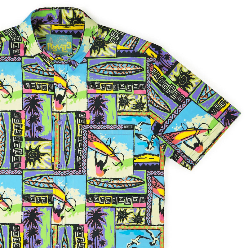RSVLTS Venice '93 KUNUFLEX Short Sleeve Shirt in Multicolor — detail 2