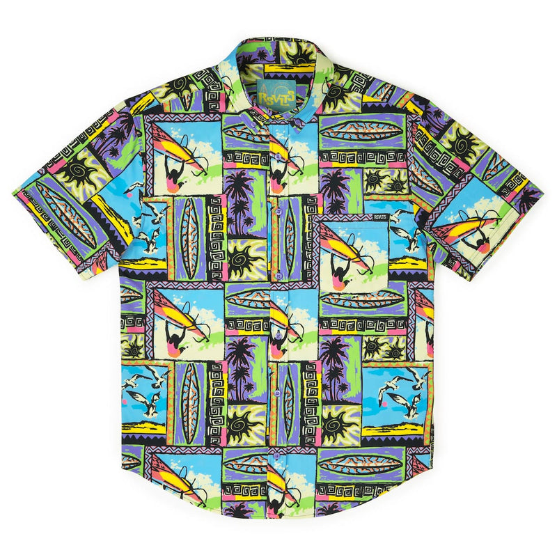 RSVLTS Venice '93 KUNUFLEX Short Sleeve Shirt in Multicolor — detail 5