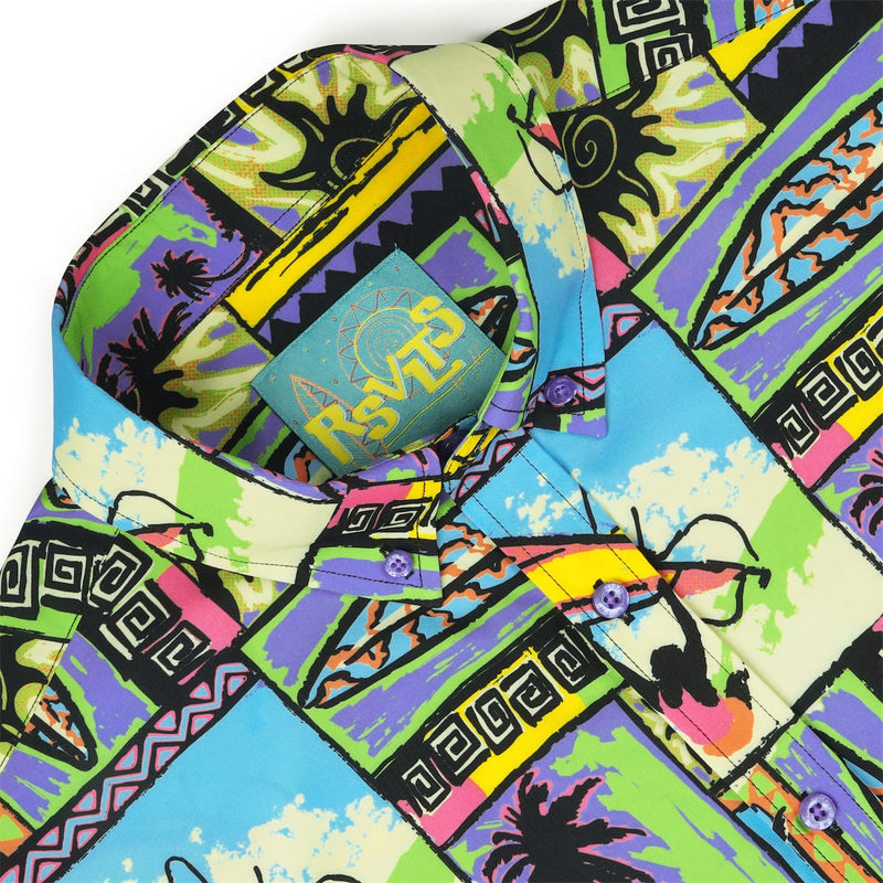 RSVLTS Venice '93 KUNUFLEX Short Sleeve Shirt in Multicolor — detail 6