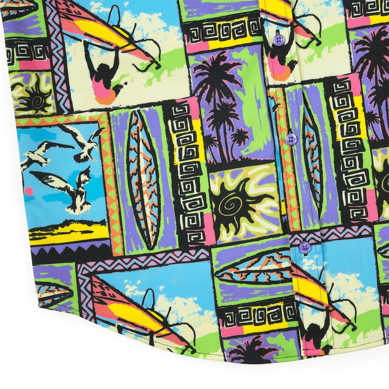 RSVLTS Venice '93 KUNUFLEX Short Sleeve Shirt in Multicolor — detail 7