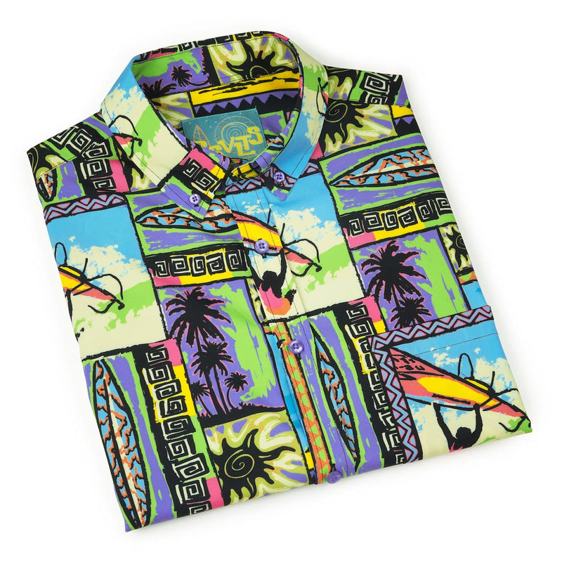 RSVLTS Venice '93 KUNUFLEX Short Sleeve Shirt in Multicolor — detail 8