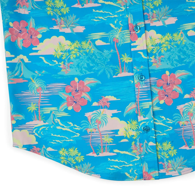 RSVLTS Magnum Tide KUNUFLEX Short Sleeve Shirt in Blue — detail 7