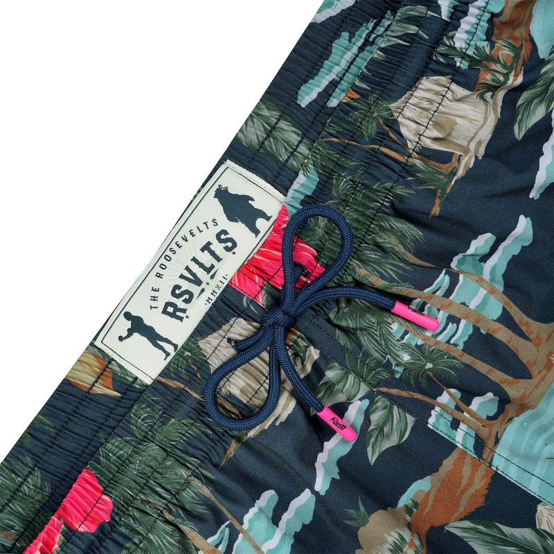 RSVLTS Cabana Noir Hybrid Shorts in Black — detail 4