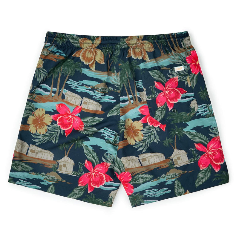 RSVLTS Cabana Noir Hybrid Shorts in Black — detail 5