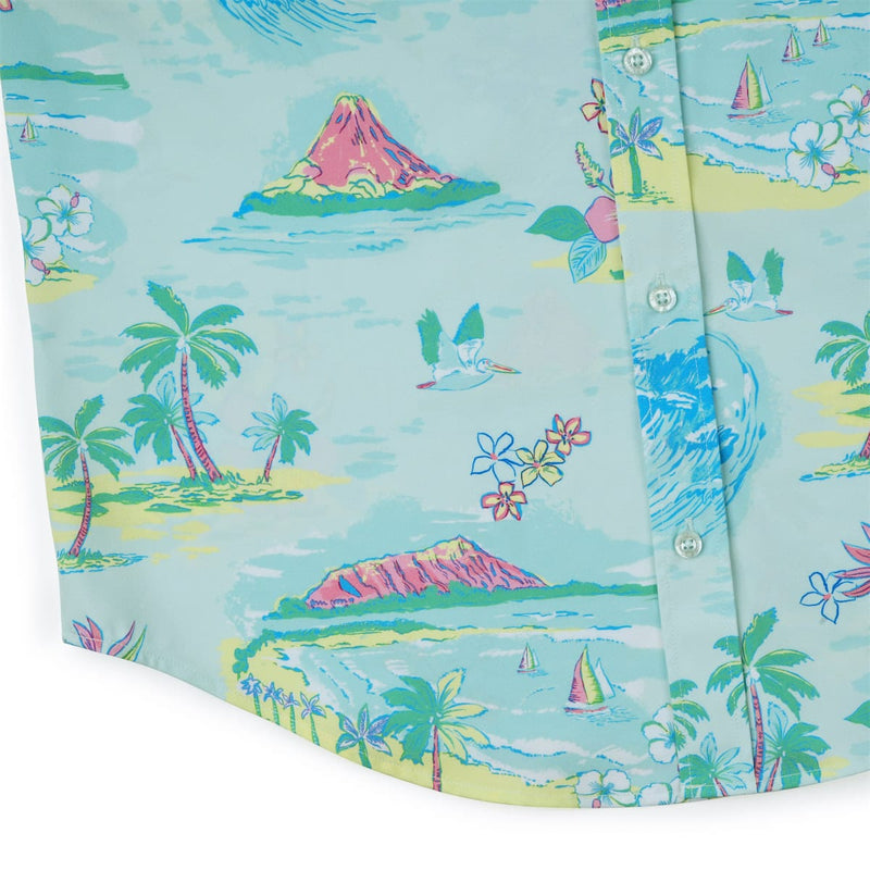 RSVLTS Renegade Reef KUNUFLEX Short Sleeve Shirt in Green — detail 7