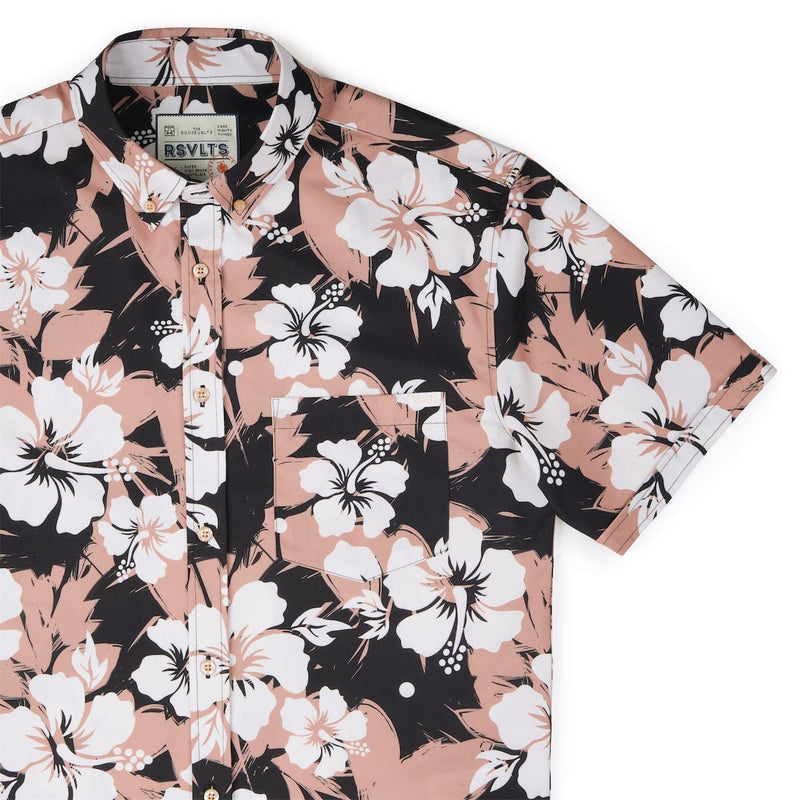 RSVLTS Hibiscus Explosion KUNUFLEX Short Sleeve Shirt in Multicolor — detail 2