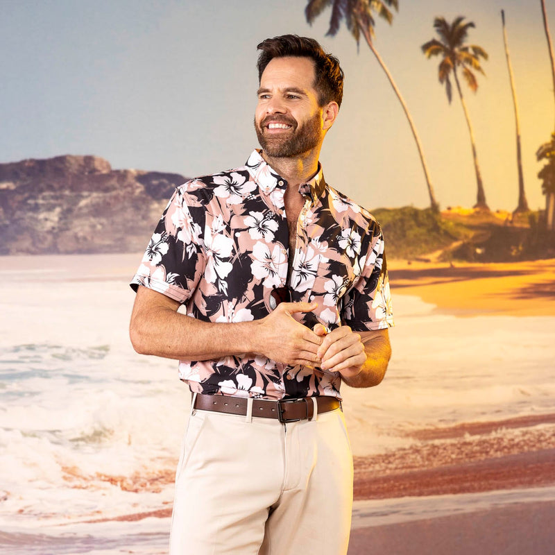 RSVLTS Hibiscus Explosion KUNUFLEX Short Sleeve Shirt in Multicolor — detail 3