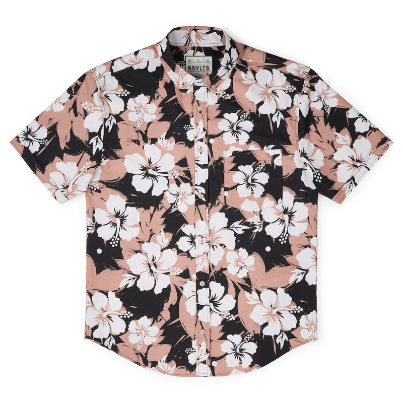 RSVLTS Hibiscus Explosion KUNUFLEX Short Sleeve Shirt in Multicolor — detail 5