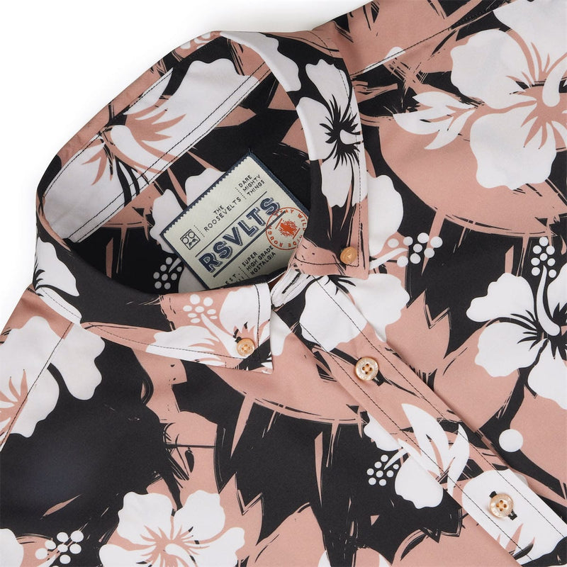 RSVLTS Hibiscus Explosion KUNUFLEX Short Sleeve Shirt in Multicolor — detail 6