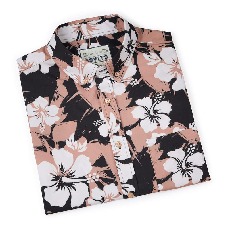 RSVLTS Hibiscus Explosion KUNUFLEX Short Sleeve Shirt in Multicolor — detail 8