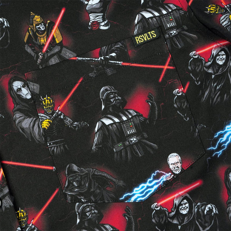 RSVLTS Revenge of the Sixth KUNUFLEX Short Sleeve Shirt in Black — detail 3