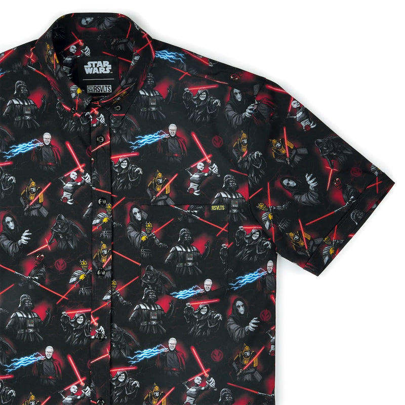 RSVLTS Revenge of the Sixth KUNUFLEX Short Sleeve Shirt in Black — detail 9