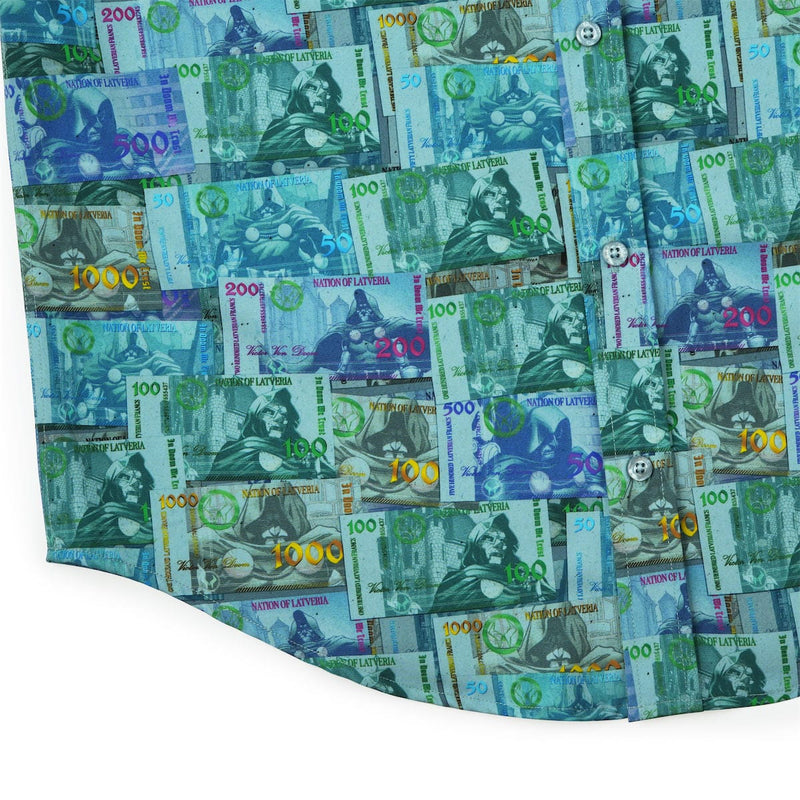 RSVLTS Victor's Spoils KUNUFLEX Short Sleeve Shirt in Blue — detail 7